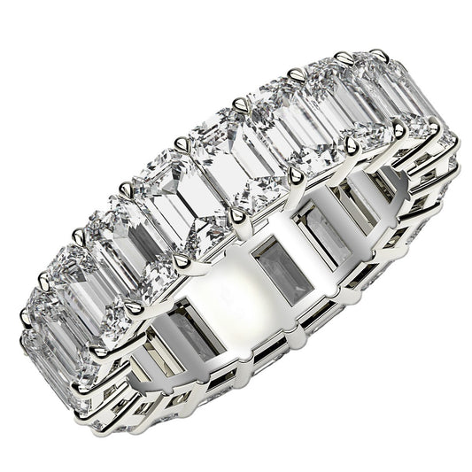 7 CT. T.W Lab Grown Emerald Cut Diamond Eternity Ring in 14k White Gold