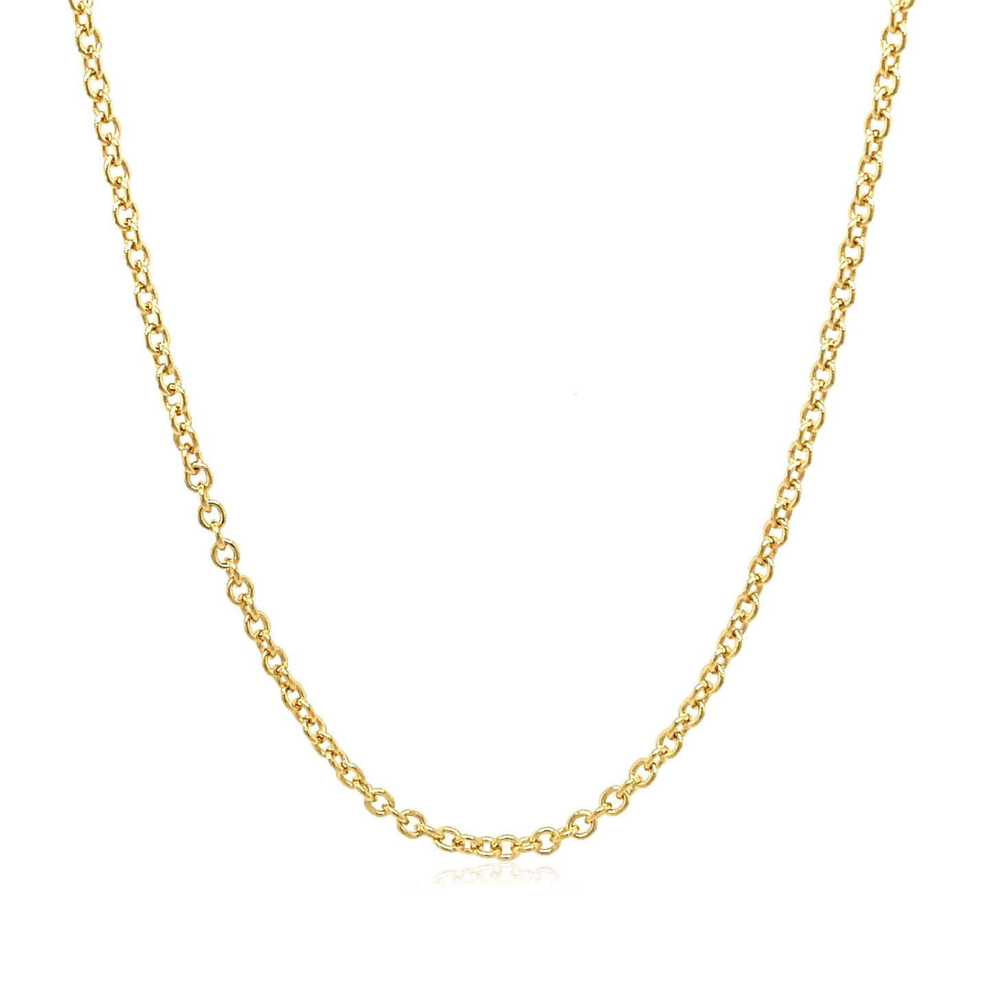 14k Yellow Gold Round Cable Chain