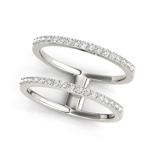 1/3 CT. T.W Dual Band Ring with Diamonds in 14k White Gold
