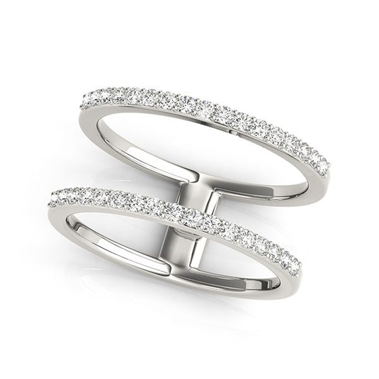 1/3 CT. T.W Dual Band Ring with Diamonds in 14k White Gold