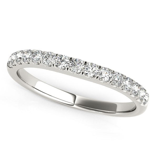 1/4 CT. T.W Pave Set Diamond Wedding Band in 14k White Gold