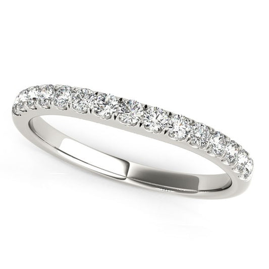 1/4 CT. T.W Pave Set Diamond Wedding Band in 14k White Gold