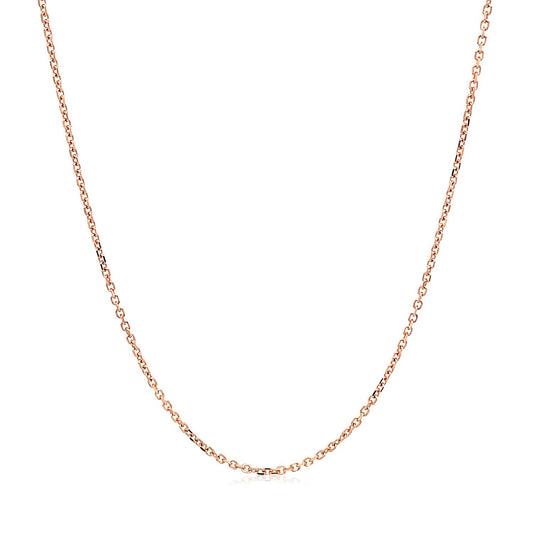 18k Rose Gold Diamond Cut Cable Chain