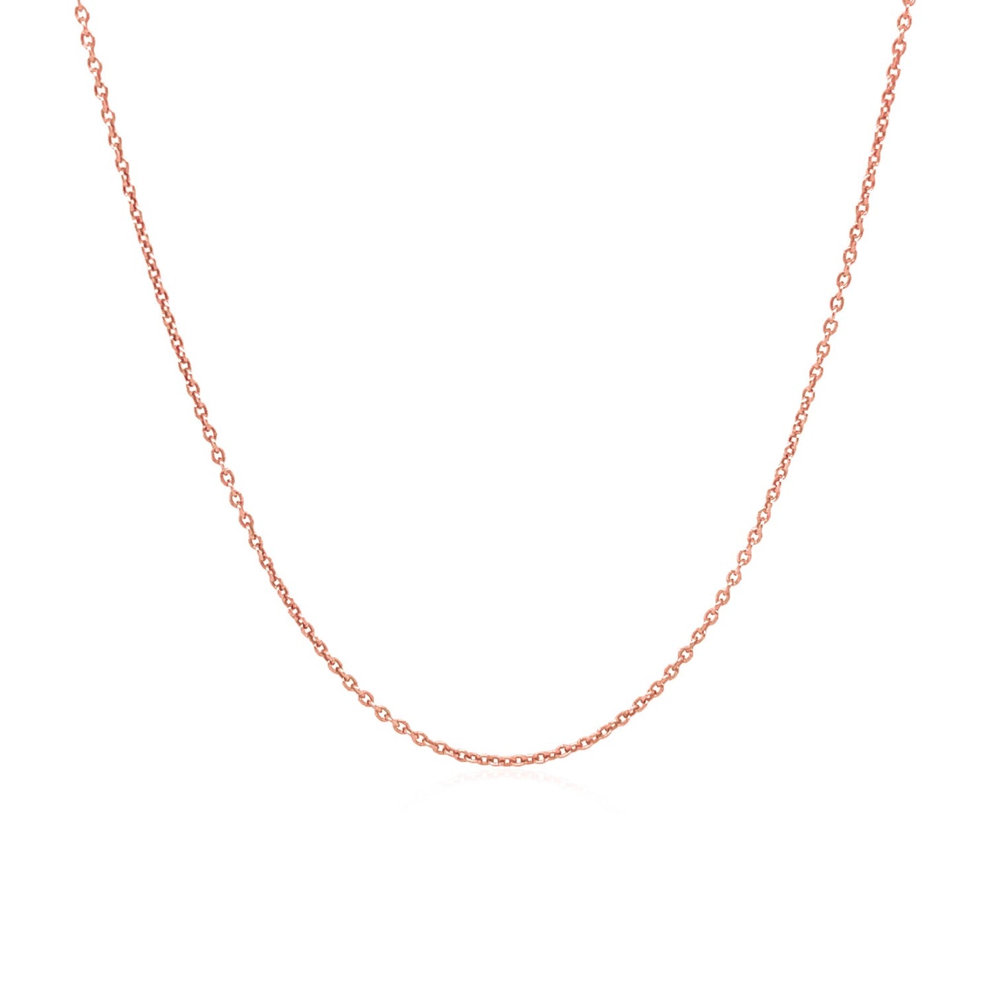 14k Rose Gold Round Cable Chain