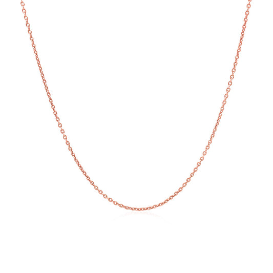 14k Rose Gold Round Cable Chain