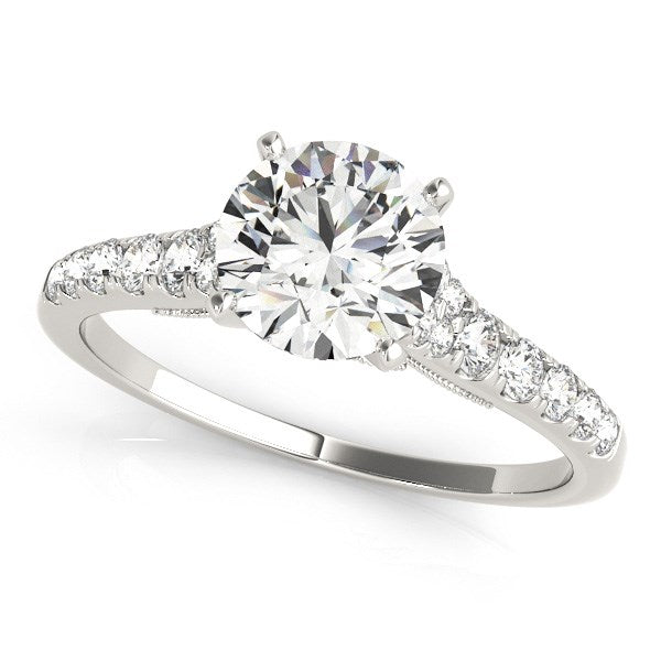 1 3/4 CT. T.W. Single Row Band Diamond Engagement Ring in 14K White Gold