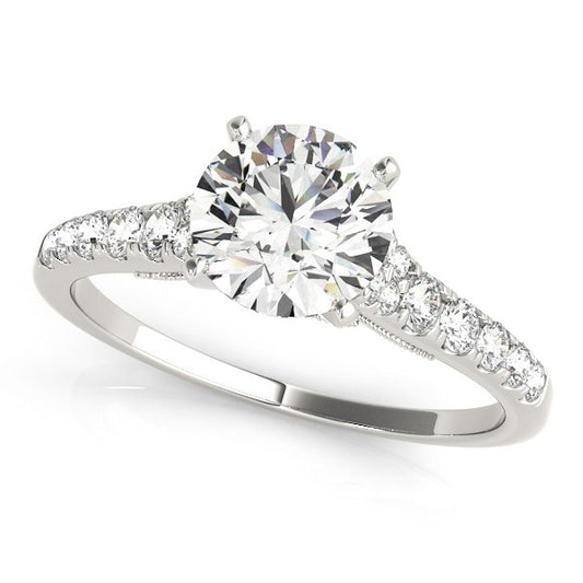 1 3/4 CT. T.W. Single Row Band Diamond Engagement Ring in 14K White Gold