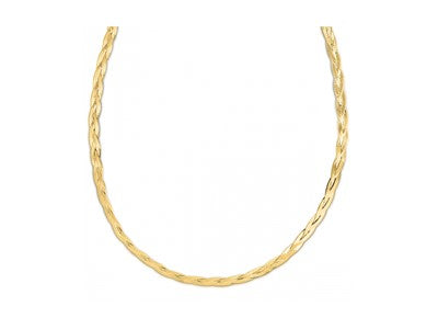 14k Yellow Gold Braided Herringbone Chain