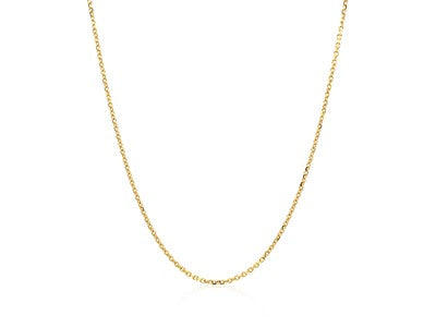 14k Yellow Gold Diamond Cut Cable Chain