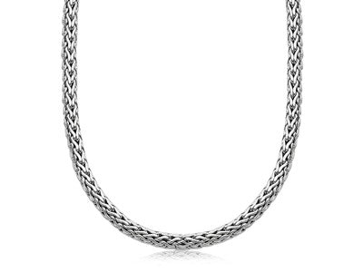 Oxidized Sterling Silver Wheat Chain