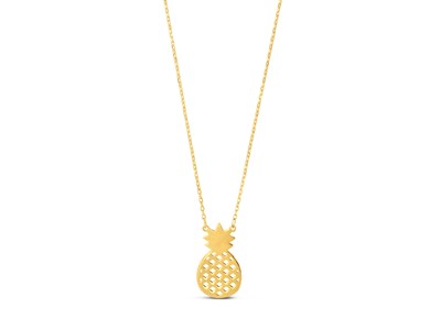 10K Yellow Gold Pineapple Necklace