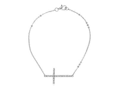 Sterling Silver Cross Bracelet