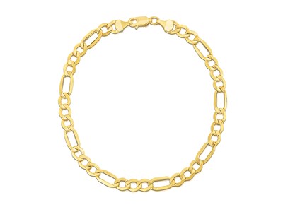 14k Yellow Gold Light Figaro Bracelet