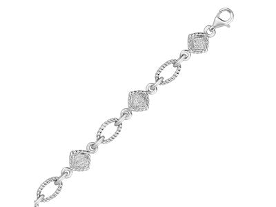 Sterling Silver Oval Cable Link Bracelet