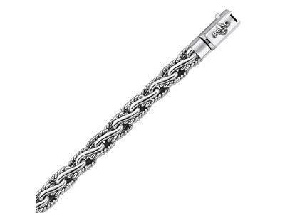 Oxidized Sterling Silver Cable Chain Bracelet (8.50 mm)