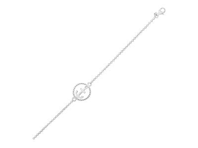 Sterling Silver Bracelet with Anchor (1.80 mm)