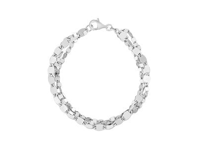 Three Strand Sterling Silver Marina Link Bracelet