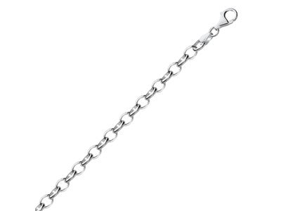 Sterling Silver Polished Charm Bracelet (5.10 mm)