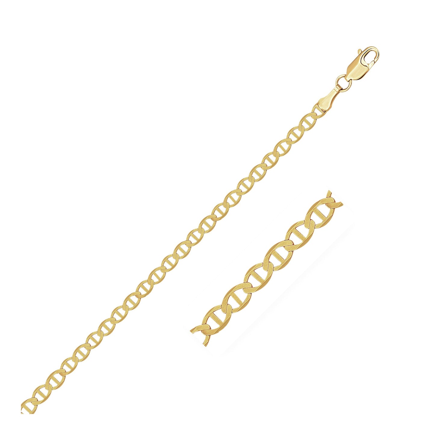 14k Yellow Gold Mariner Link Anklet