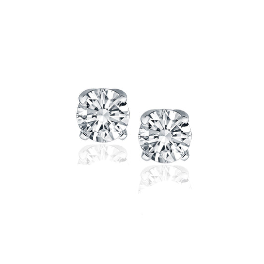 1 CT. T.W Diamond Stud Earrings in 14k White Gold