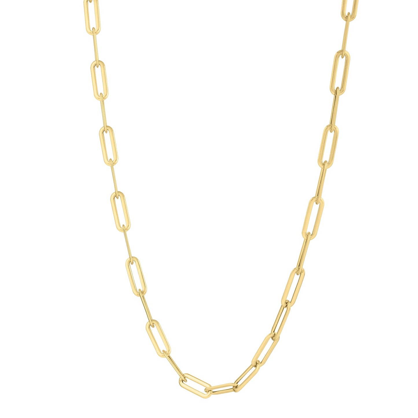 14k Yellow Gold Paperclip Chain