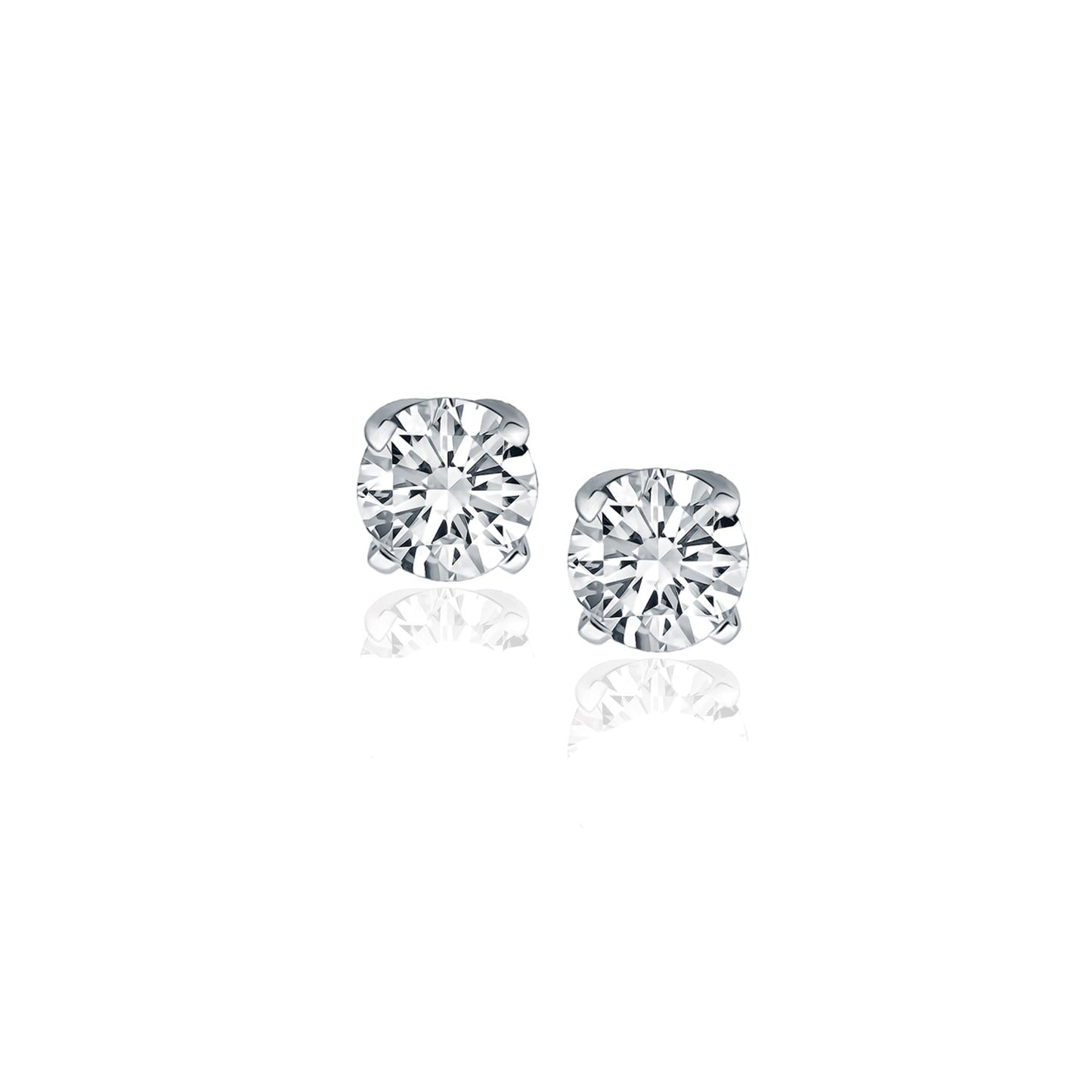 1/2 CT. T.W Diamond Stud Earrings in 14k White Gold