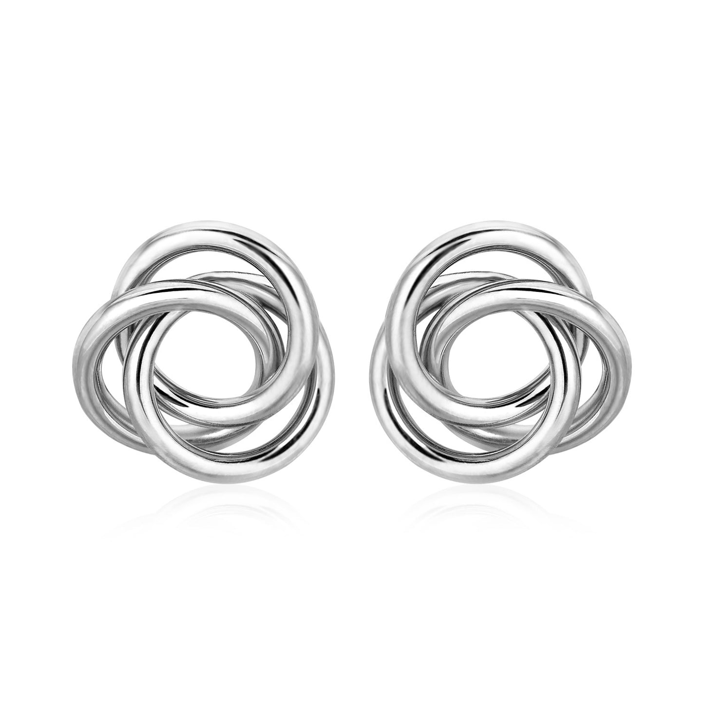 Sterling Silver Polished Open Love Knot Earrings