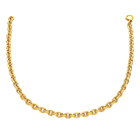 14k Yellow Gold Cable Link Necklace