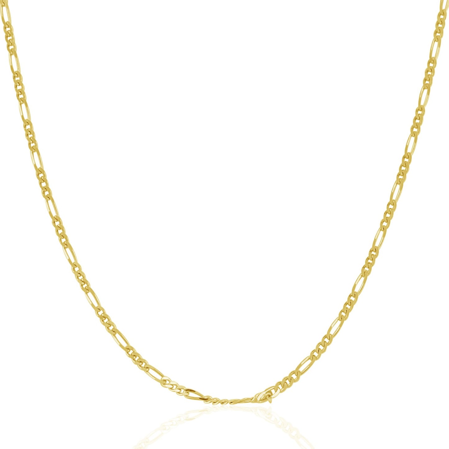 14k Yellow Gold Solid Figaro Chain