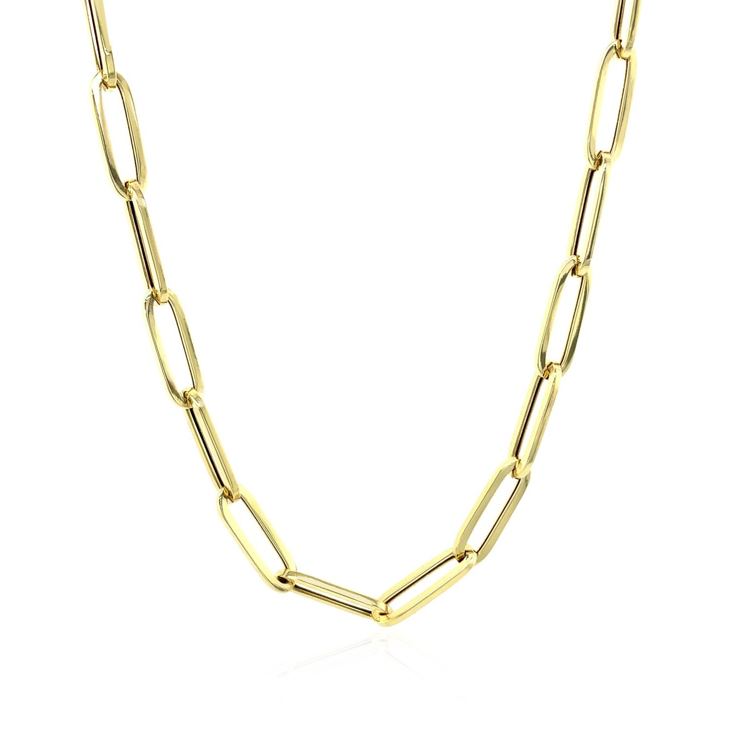 10K Yellow Gold Light Paperclip Chain
