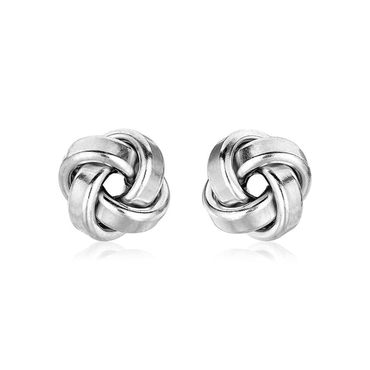 Sterling Silver Polished Love Knot Earrings (9mm)