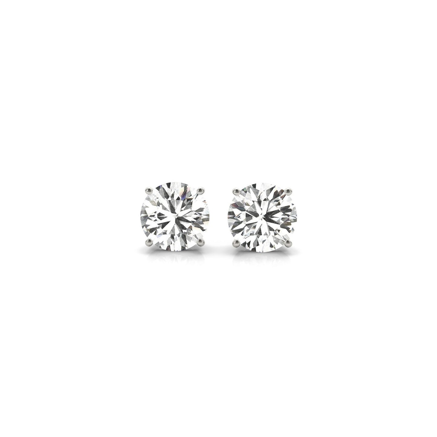 1 1/2 CT. T.W  Lab Grown Round Diamond Earrings in 14k White Gold