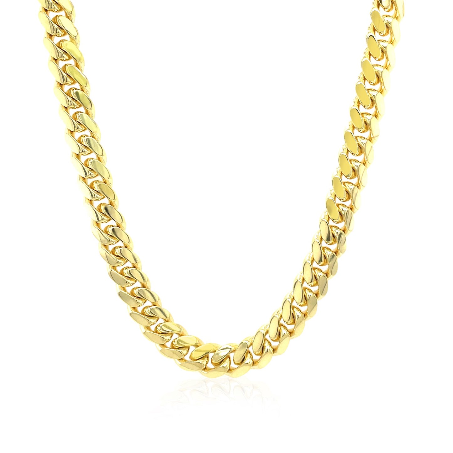 10k Yellow Gold Solid Miami Cuban Link Chain