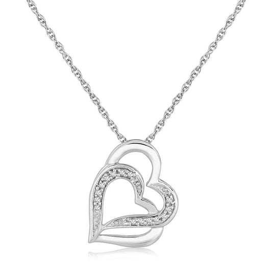 Entwined Diamond Heart Pendant