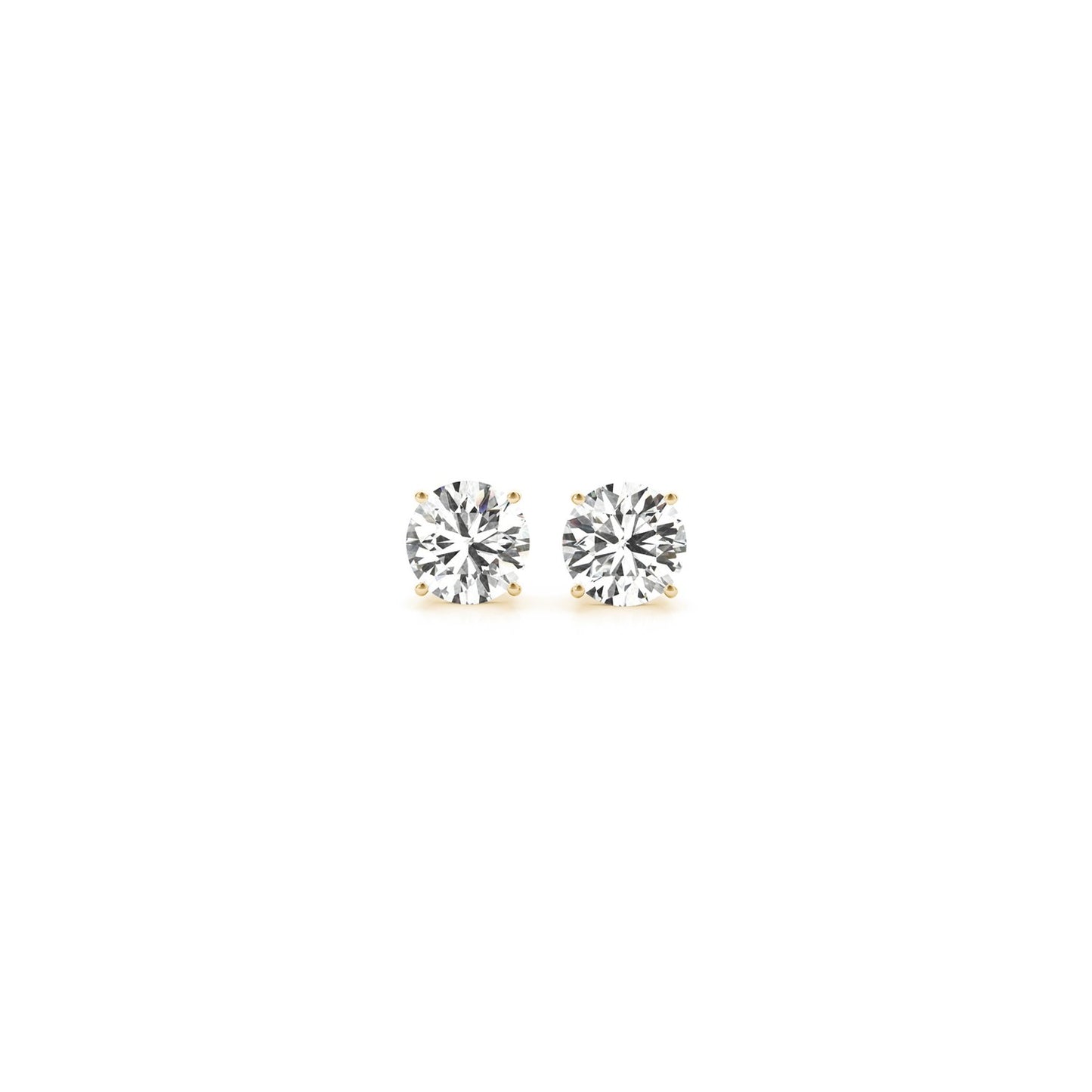 1/2 CT. T.W Lab Grown Diamond Stud Earrings in 14k Yellow Gold