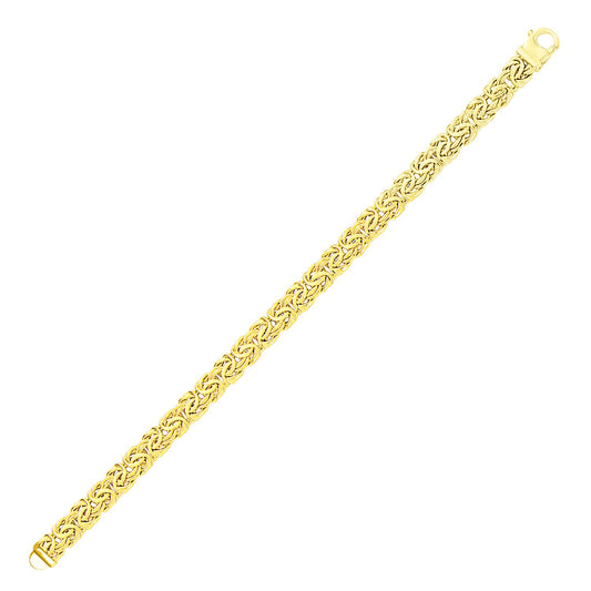 14k Yellow Gold Byzantine Chain Bracelet