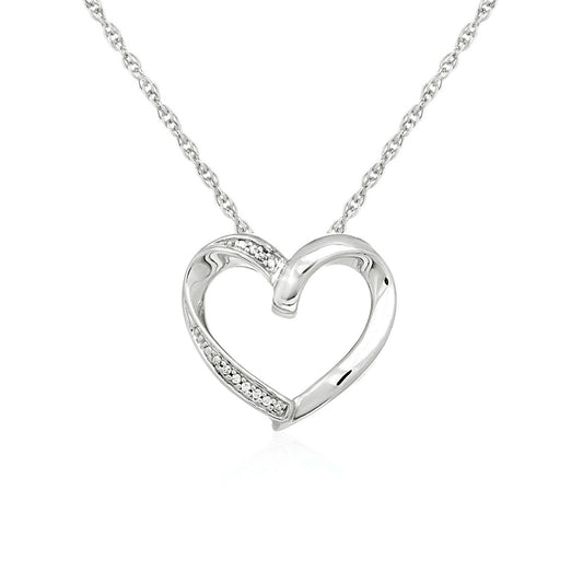 Open Heart Diamond Pendant