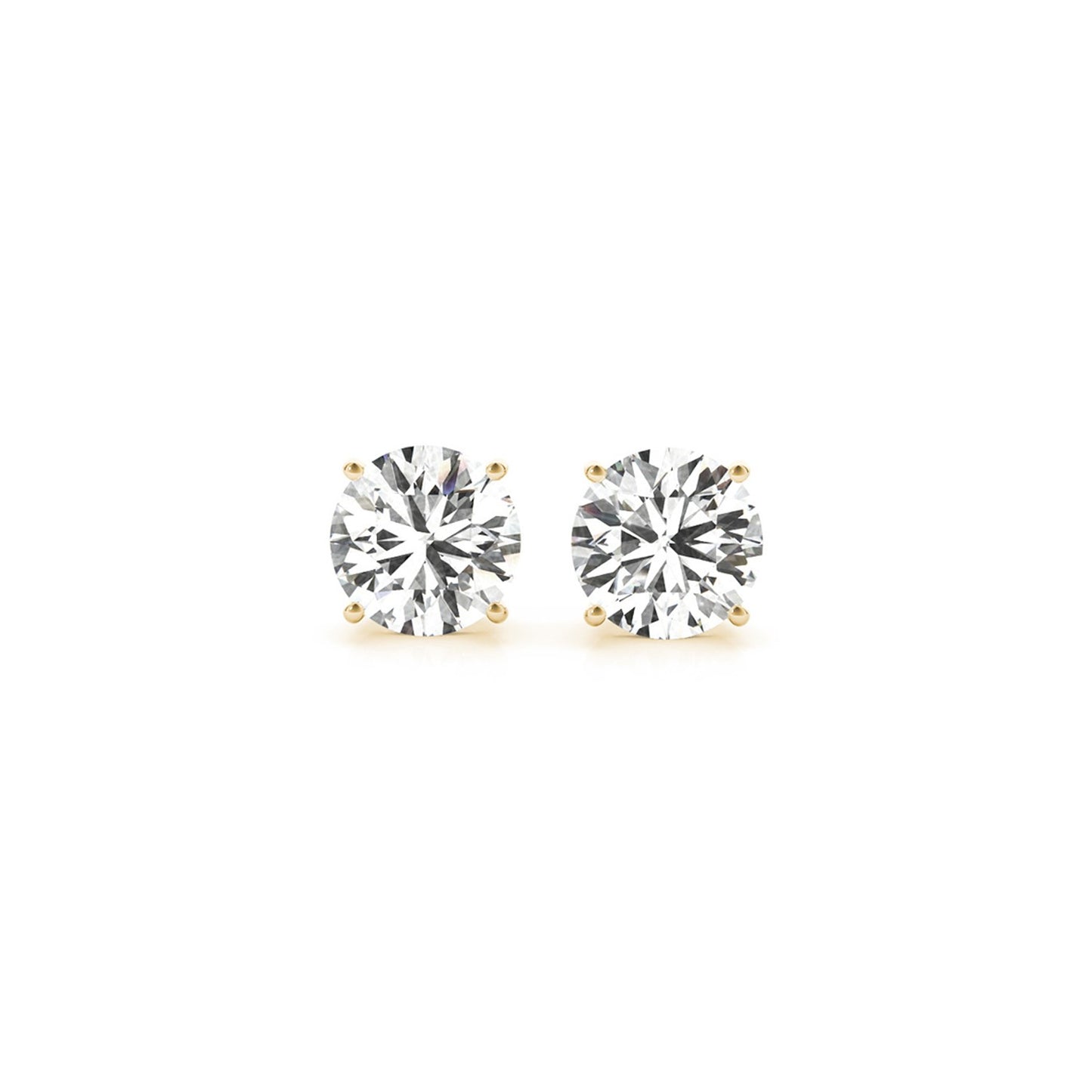 2 CT. T.W Lab Grown Diamond Earrings in 14k Yellow Gold