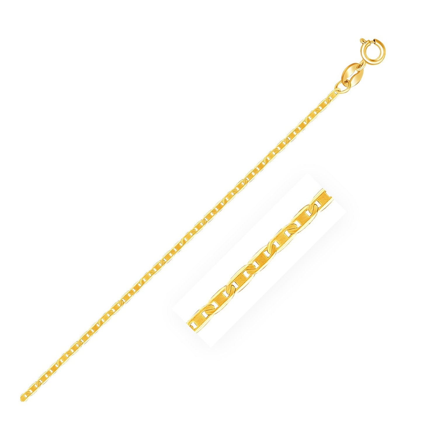 10k Yellow Gold Mariner Link Anklet