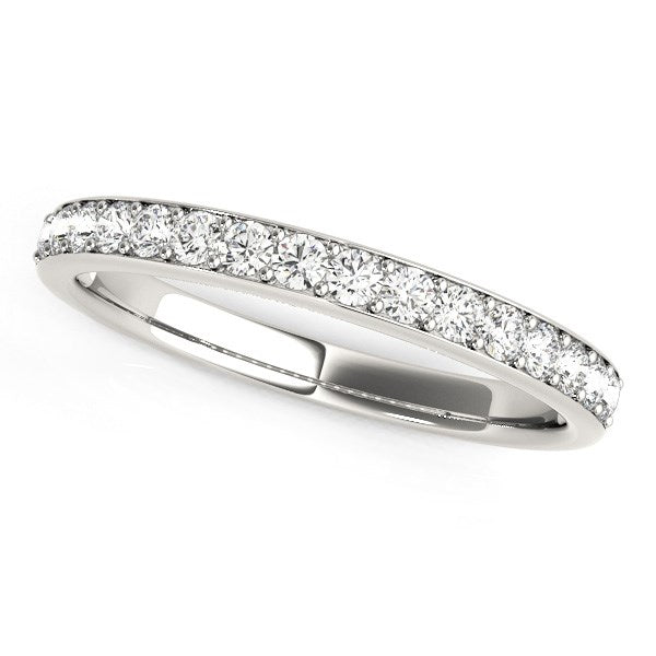 1/3 CT. T.W. Prong Set Diamond Wedding Band in 14k White Gold