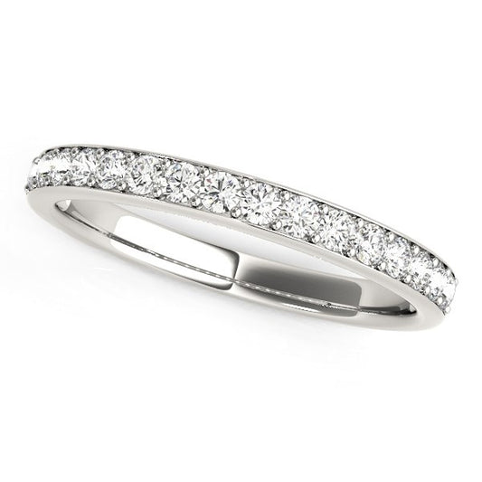 1/3 CT. T.W. Prong Set Diamond Wedding Band in 14k White Gold