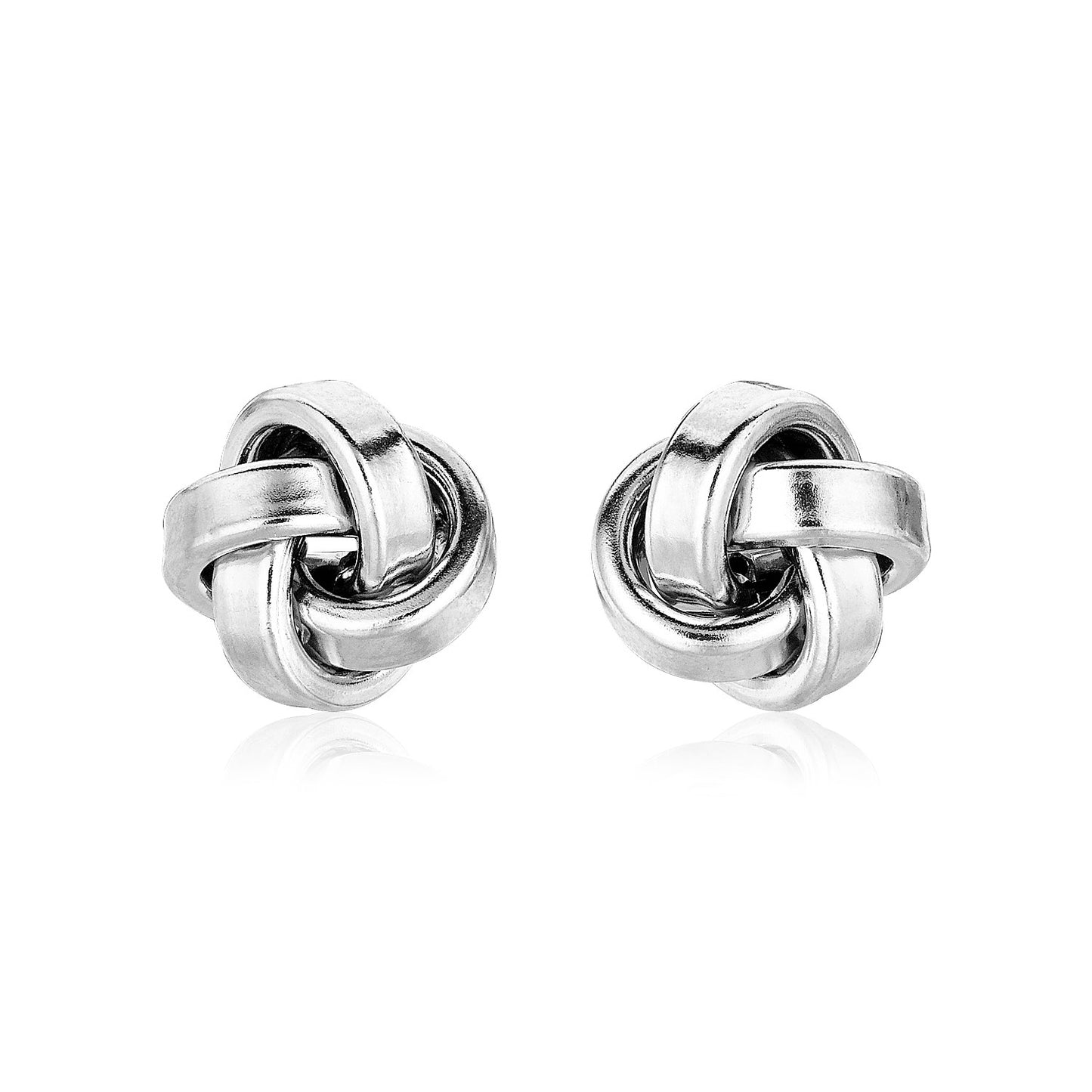 Sterling Silver Polished Love Knot Earrings (10mm)