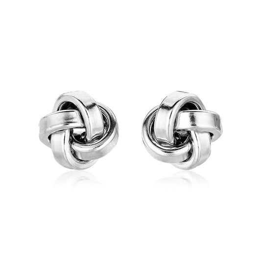 Sterling Silver Polished Love Knot Earrings (10mm)