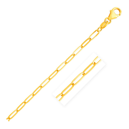 14K Yellow Gold Paperclip Bracelet
