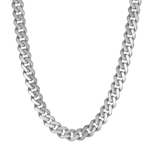 14k White Gold Polished Curb Chain