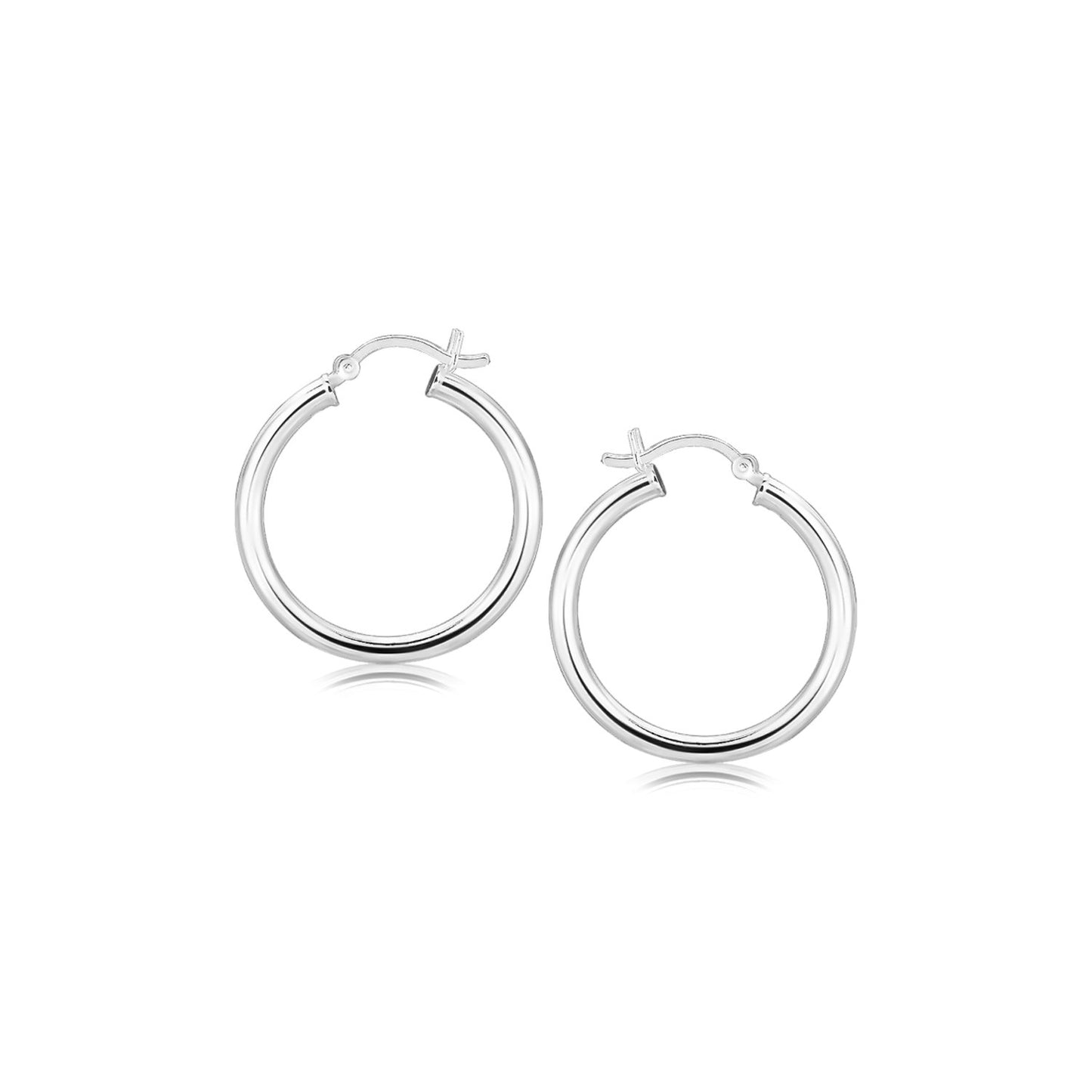 Sterling Silver Polished Hoop Earrings