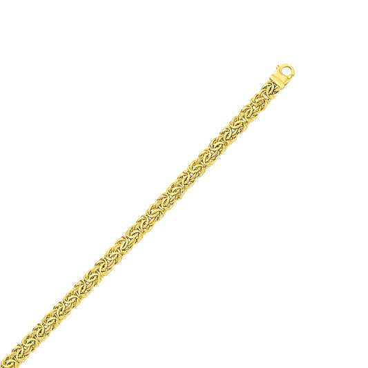 10k Yellow Gold Byzantine Chain Bracelet