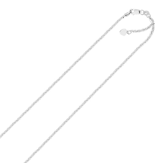 Sterling Silver Adjustable Sparkle Chain (1.50 mm)