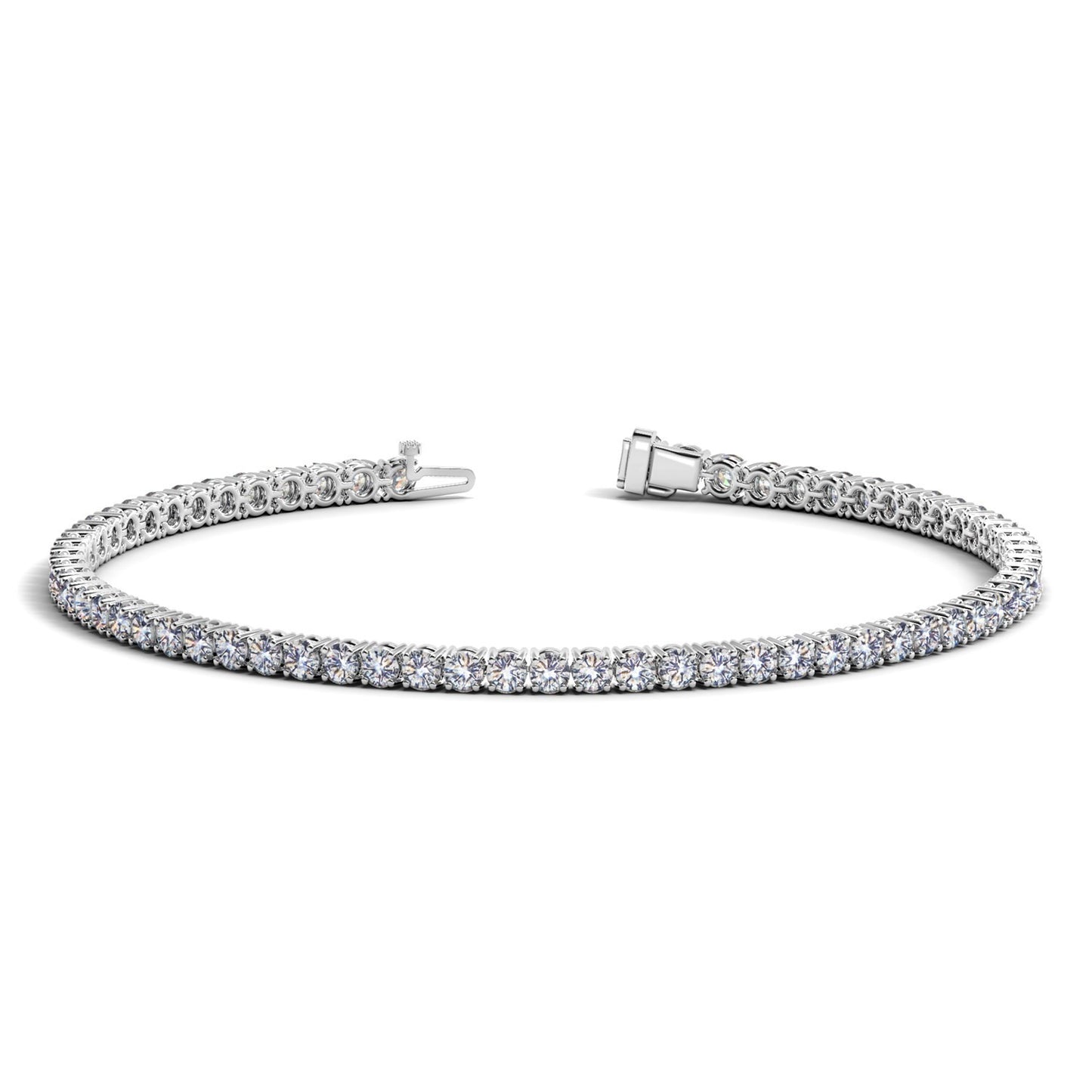 3 CT. T.W Lab Grown Diamond Tennis Bracelet in 14k White Gold