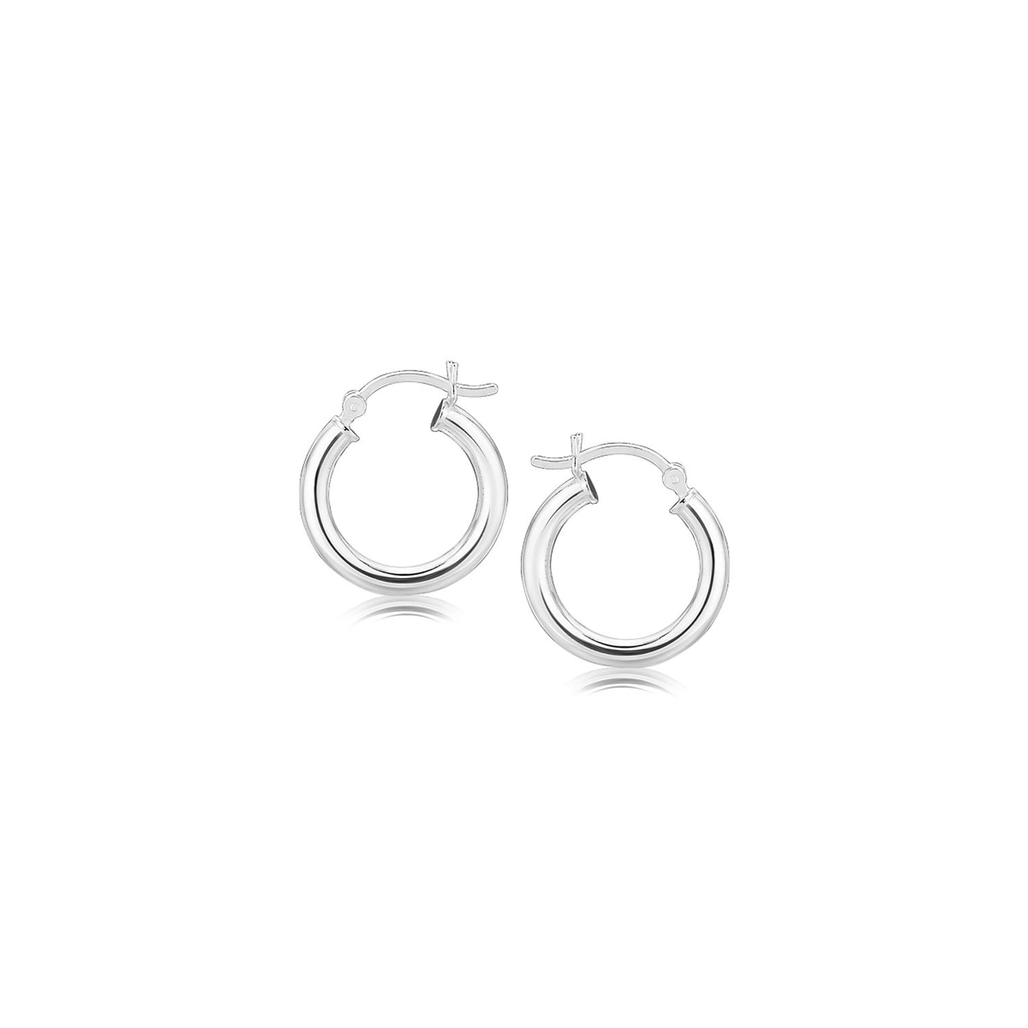 Sterling Silver Polished Hoop Earrings